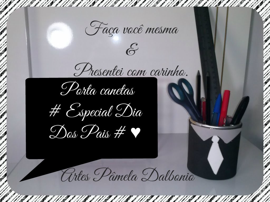 Faça um lindo porta canetas reciclando latas # Especial Dia Dos Pais # ♥ Diy