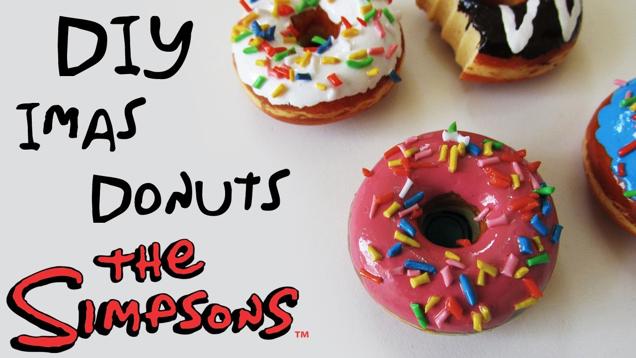 DIY: Como Fazer Imãs de Donuts ou Rosquinha Inspirado em Simpsons. Dunkin Donuts