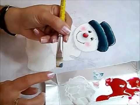Pintura em Tecido - BONECO DE NEVE - How to paint Christmas