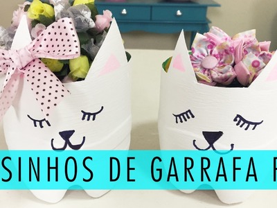 Reciclar Garrafa Pet: Vasinhos Fofos ♥ DIY