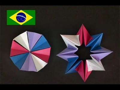Origami: Círculo Mágico - Tutorial com voz PT BR