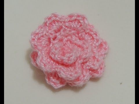 Flores de crochê - Flor de crochê Básica Modelo 3 (Canhotas)