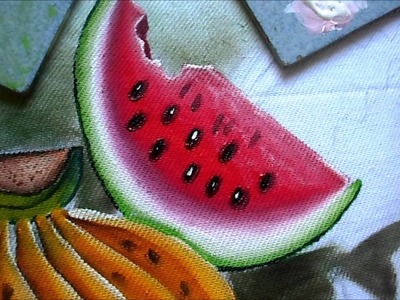 Como pintar melancia em tecido