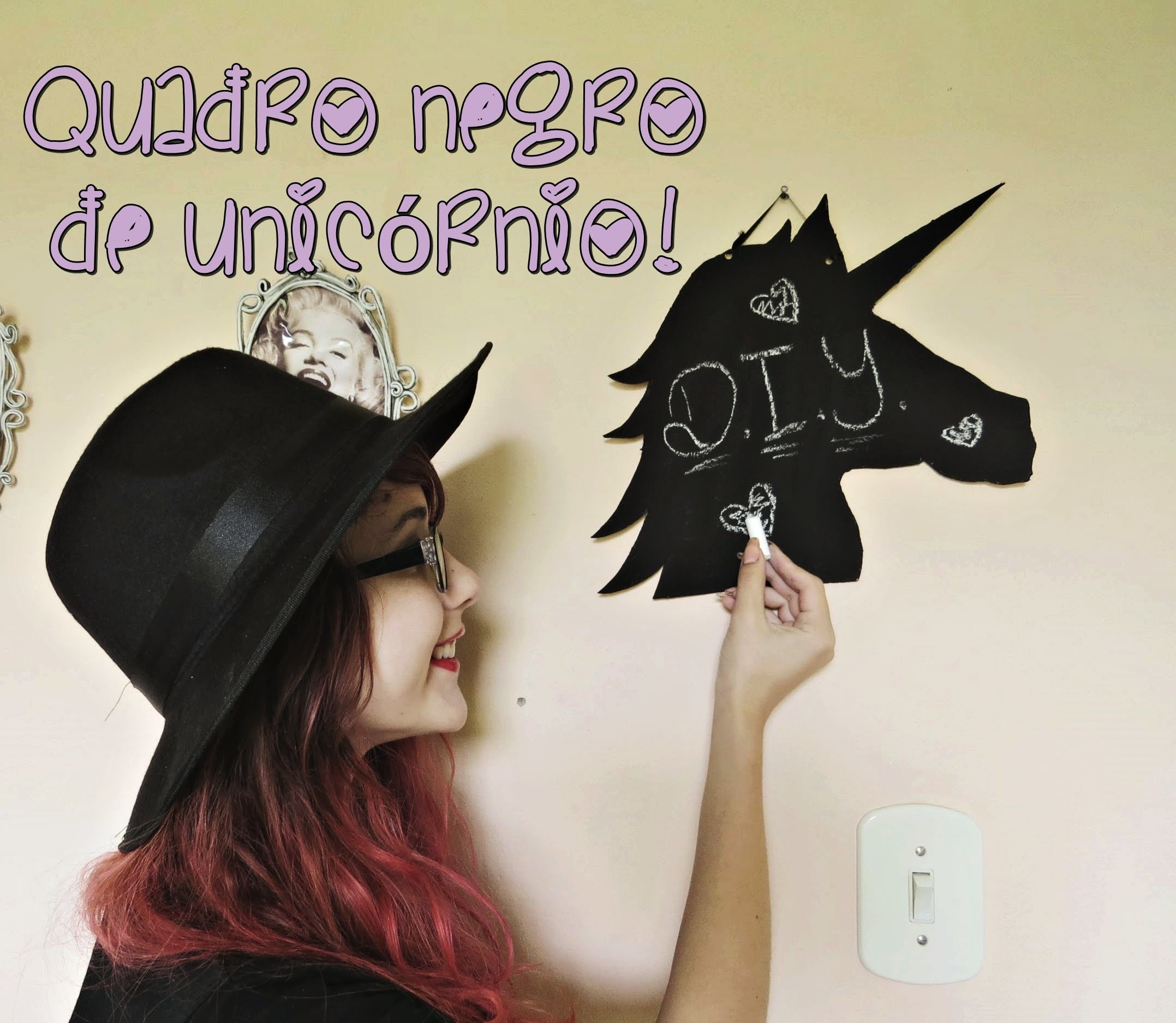 D.I.Y. Quadro-Negro de Unicórnio (Blackboard Unicorn)