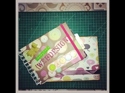 Mini Album Scrapbook com reaproveitamento de materiais