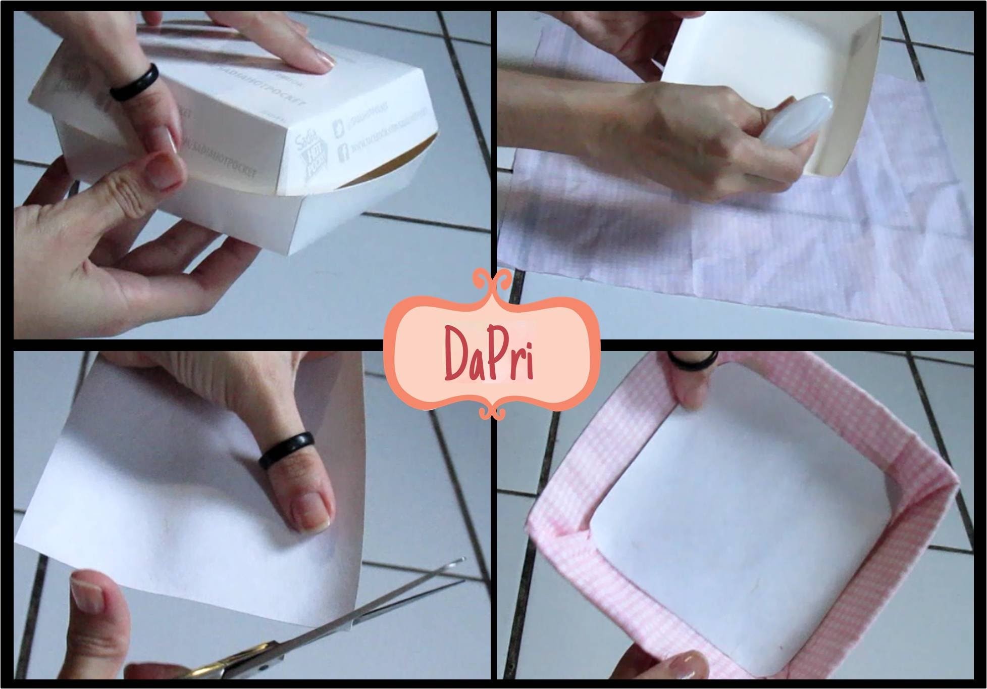 DaPri | DIY - Pratinho de Tecido (com Caixa de Hambúrguer)