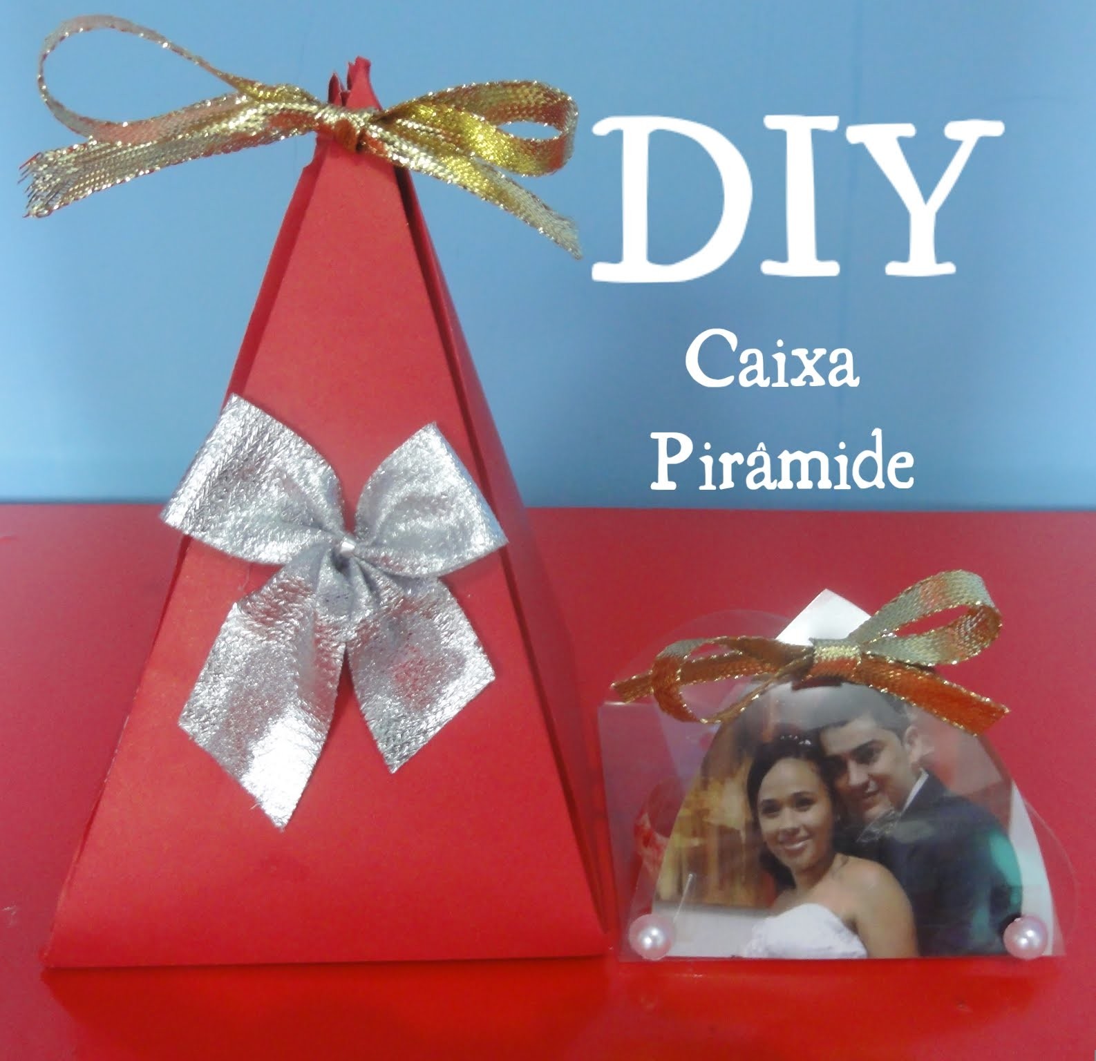 DIY: Lembrança Caixa Pirâmide - Especial de Natal
