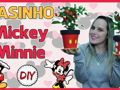DIY: Vaso de Planta Mickey e Minnie ♥ por Coisas de Jessika