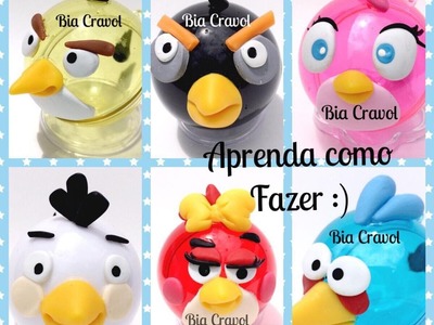 DIY: Como fazer Lembranças Angry Birds-biscuit-porcelana fria - By Bia Cravol