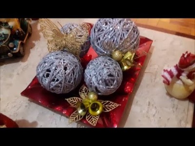 DIY   Bolas para enfeitar árvore de Natal e enfeitar mesas