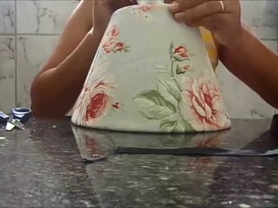 DIY:cúpula de abajur com tecido-passo a passo