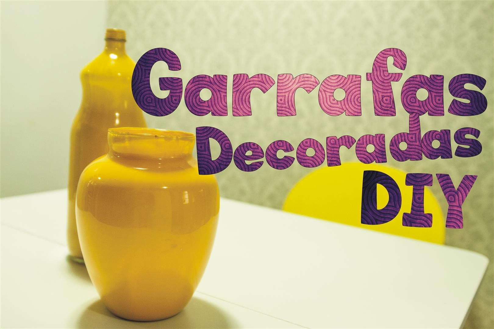 DIY: Como fazer uma garrafa decorada (jarro decorativo)
