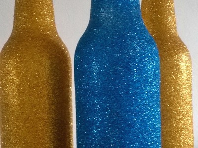 DIY Garrafinhas decoradas com glitter