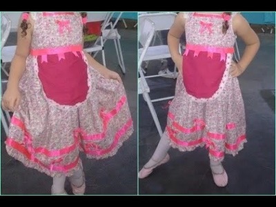DIY:Vestido de festa junina improvisado rápido