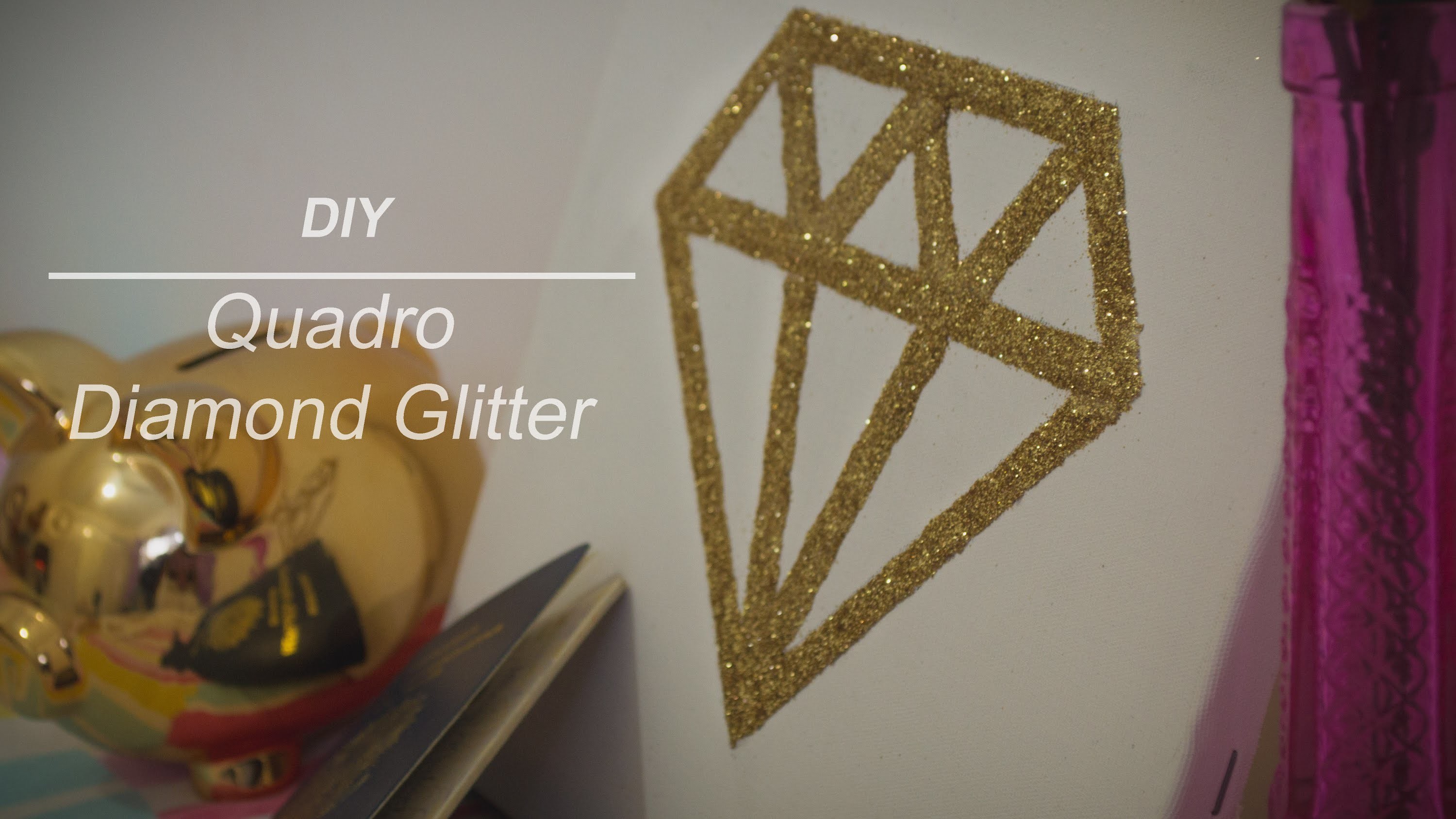 DIY - Quadro Diamante Glitter (Diamond Glitter Frame) | Laiara Dias