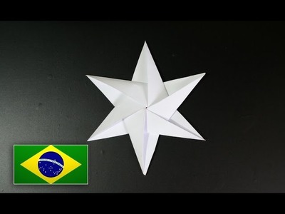 Origami: Estrela de 6 pontas - Tutorial com voz PT BR