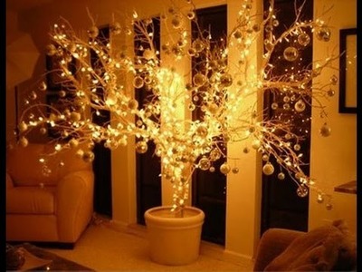 DIY - Árvore de Natal Iluminada com Galho Seco - Especial #FestasComAJu