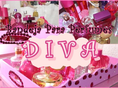 Bandeja Para Perfumes Rosa Com Pedras - Diva| Diy ❤