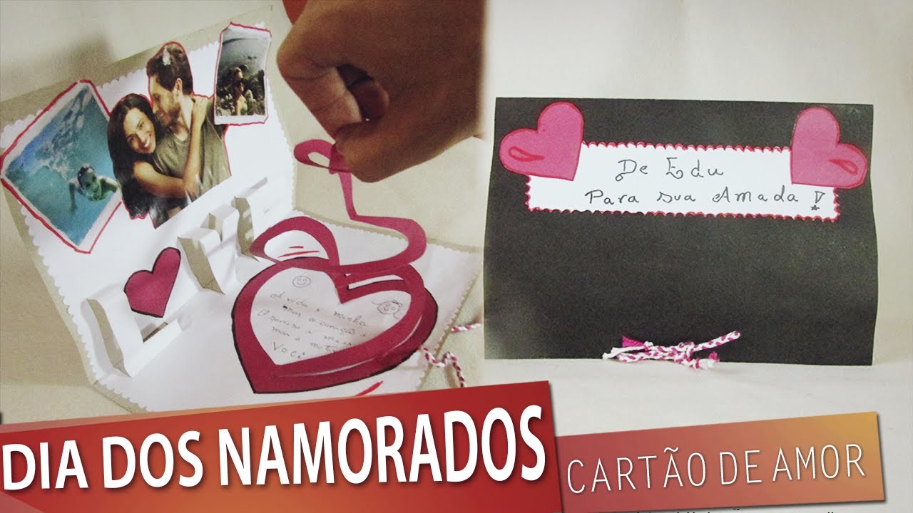 DIY Cartão para o Dia dos Namorados | Aprenda com Edu