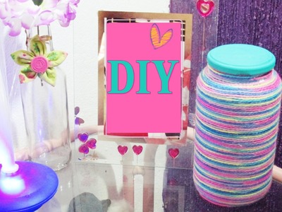 DIY.Faça você mesma: Vidro de azeitona decorado | decorated pot