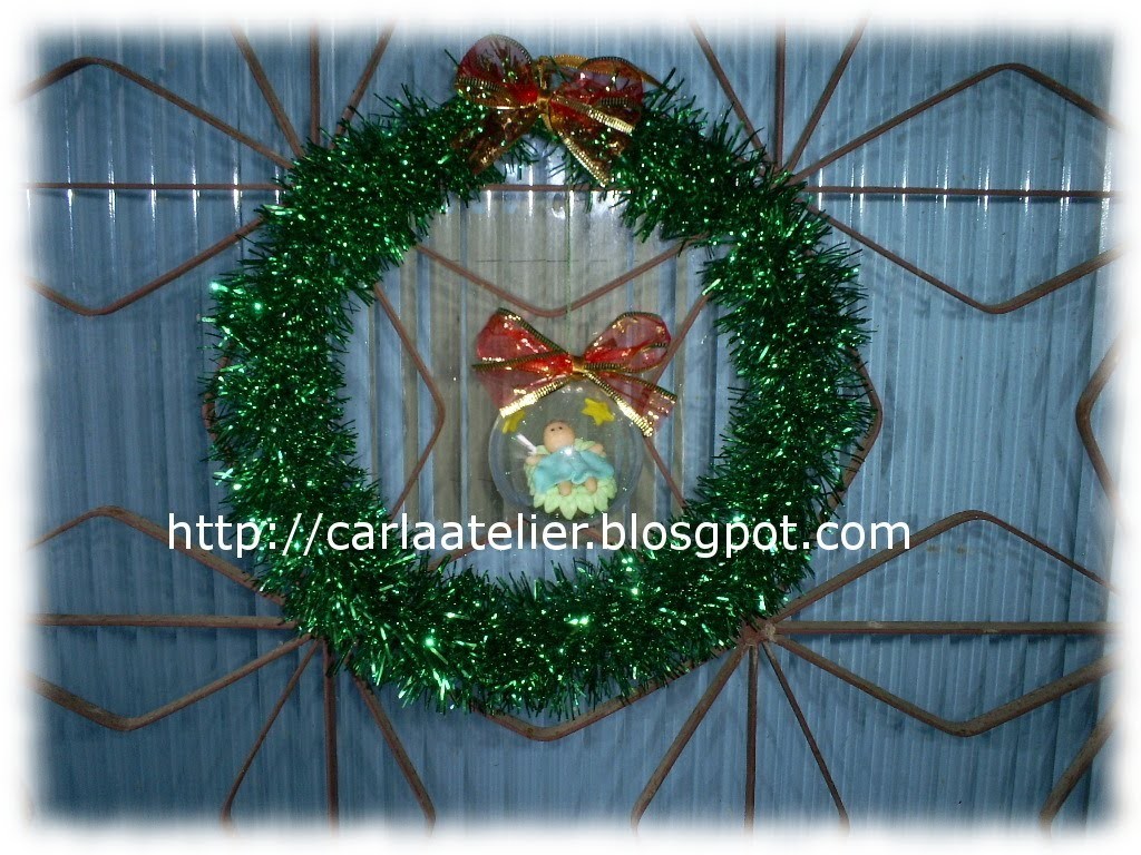 Diy: Guirlanda de Natal com Menino Jesus na Bola Acrílica