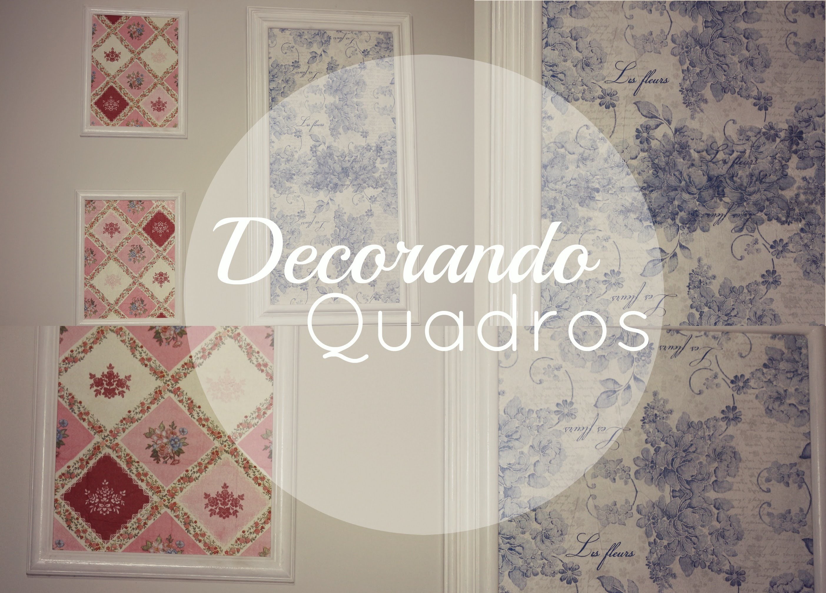 DIY decorando quadro decoupage- como fiz