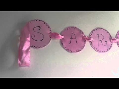 #DIY - letras com o nome do bebê na parede, de EVA para decorar o quarto ou painel de aniversário