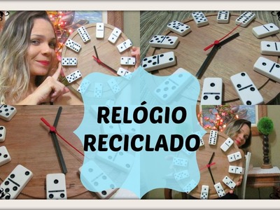 DIY:RELÓGIO DE  PAREDE RECICLADO.DOMINÓ