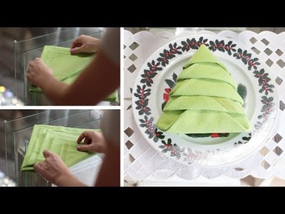 DIY: Decorando a mesa de Natal - Árvore de guardanapo