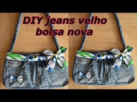 DIY Calça velha bolsa nova por janaina pauferro
