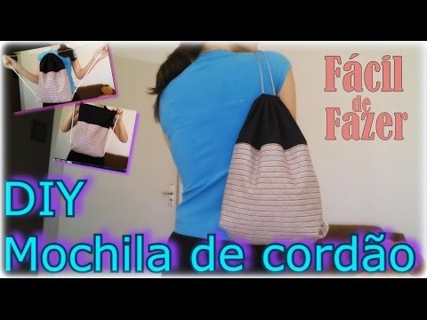 DIY Mochila de Cordão (FÁCIL)