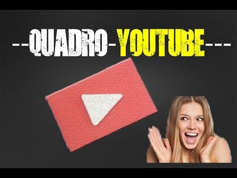 DIY:-Como Fazer Um Quadro Do Youtube.$$$