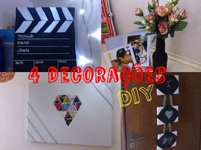 DIY | 4 decorações criativas para seu quarto