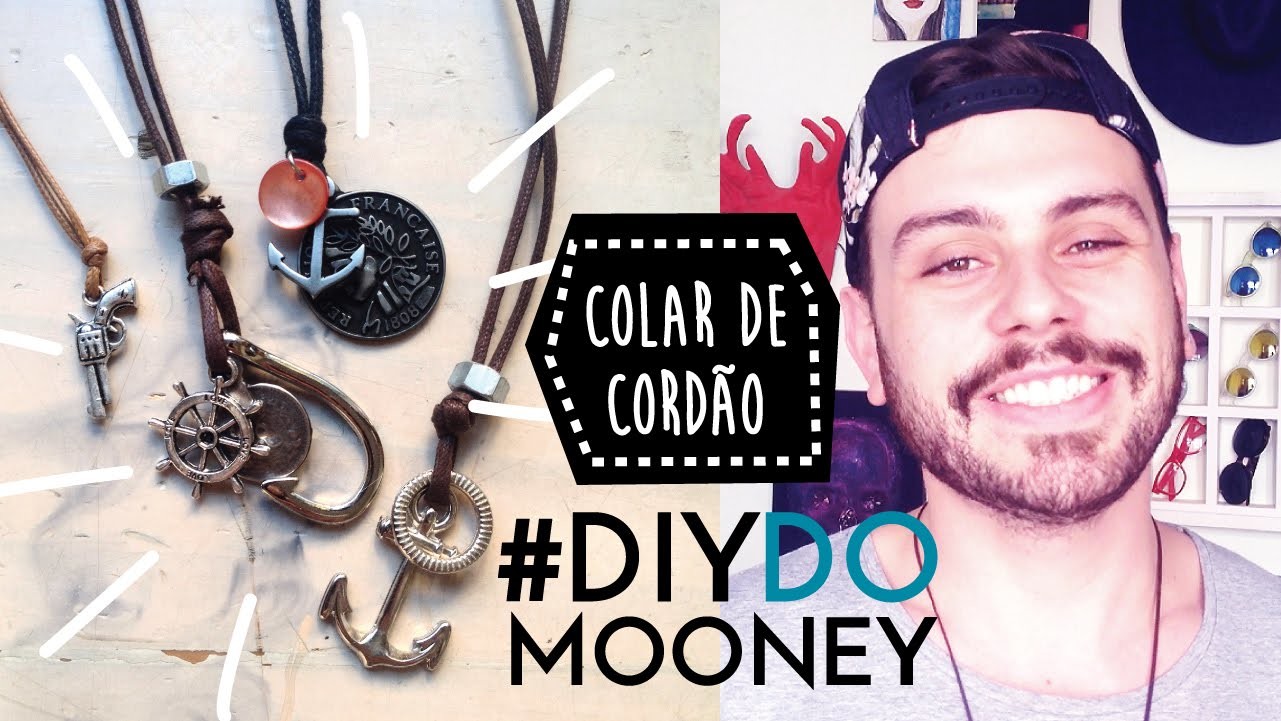 Como fazer um colar de cordão com pingentes | DIY | DANIEL MOONEY