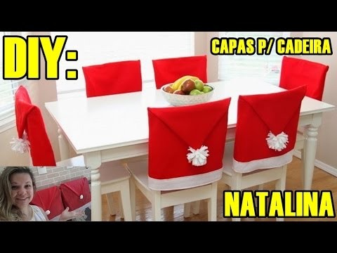 DIY Capa Natalina para cadeiras | PAULA FRANSSINET