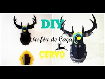 DIY - Cabeça de Cervo.Veado com sacola de shopping (Melissa)