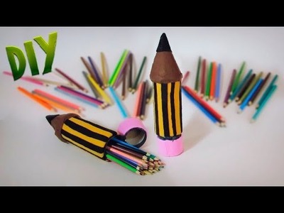 DIY Como fazer Estojo em formato de lápis - Volta ás aulas | Aprenda com Edu