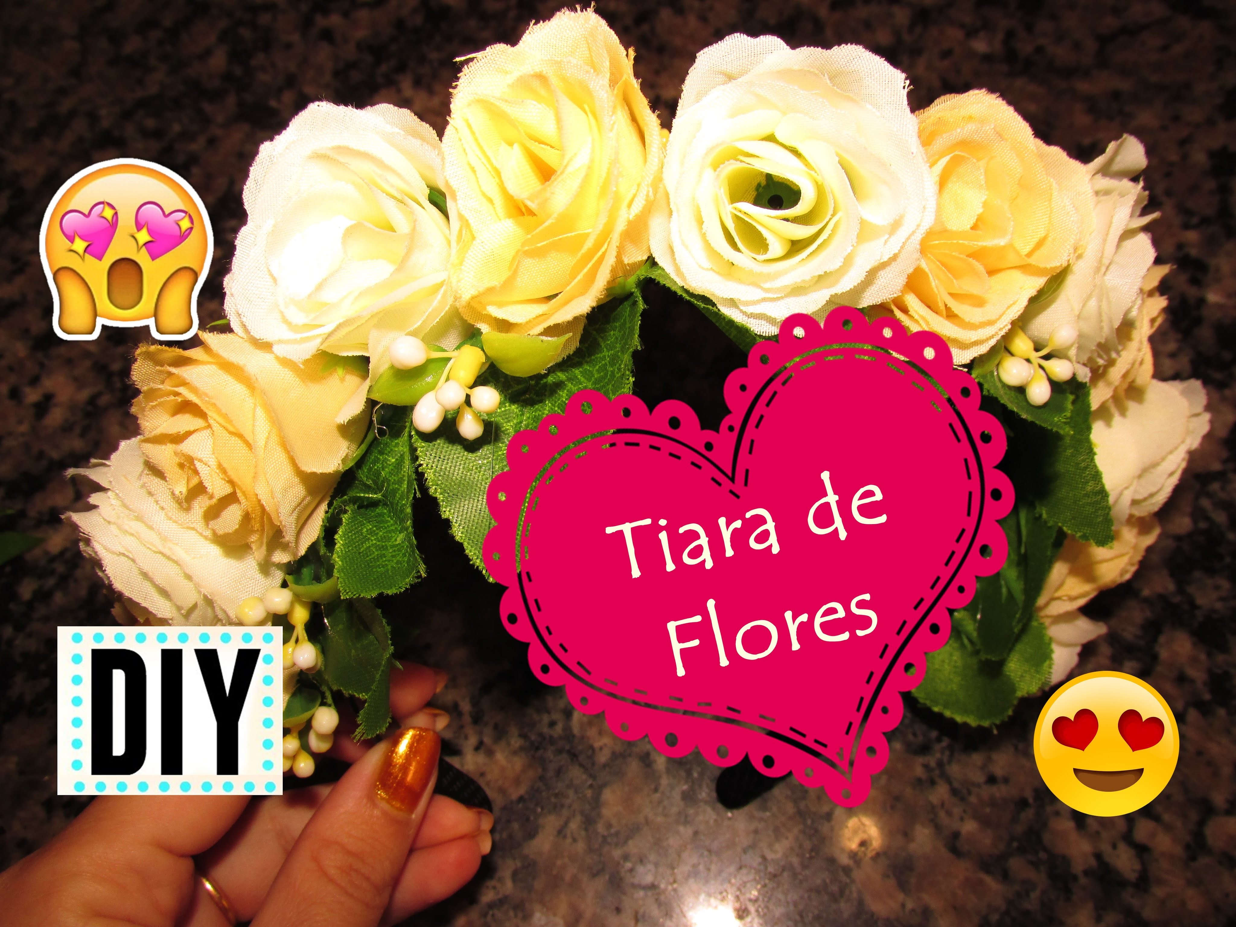 Como fazer coroa de flores - diy flower crown headband