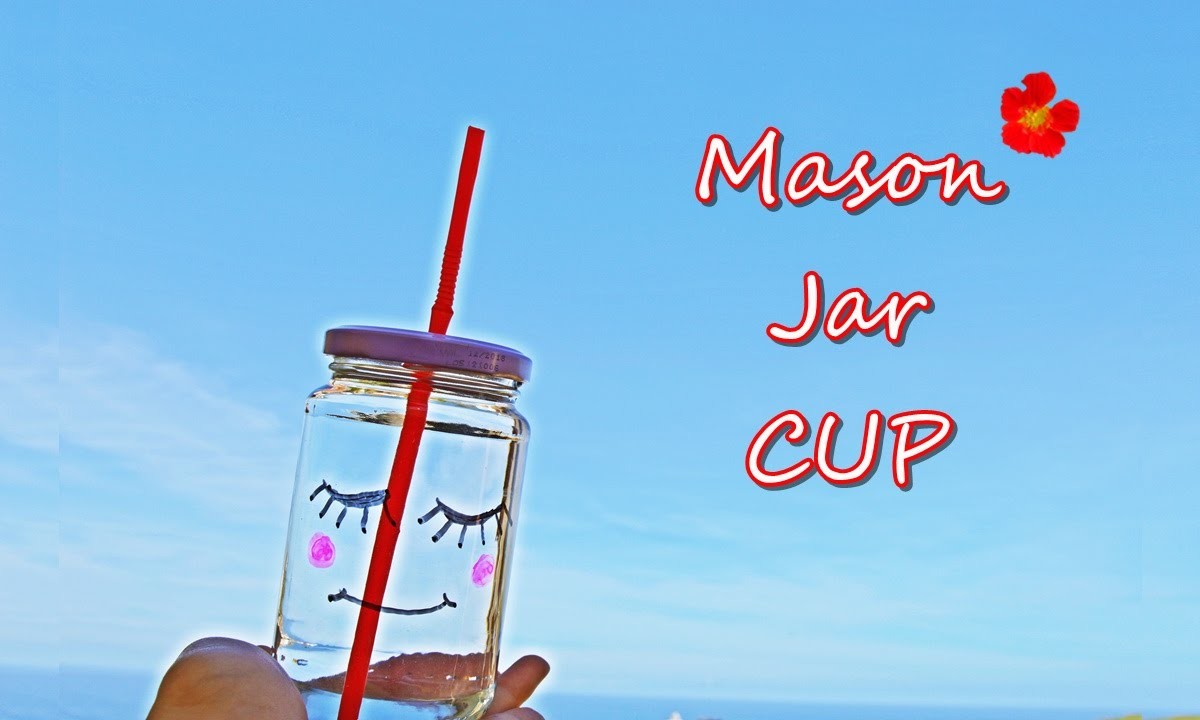 DIY: Como fazer Mason jar cup com um frasco de azeitonas