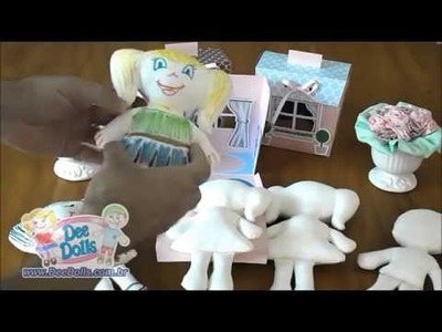 Dee Dolls Boneca de Pano para Pintar e Brincar Lavável DIY