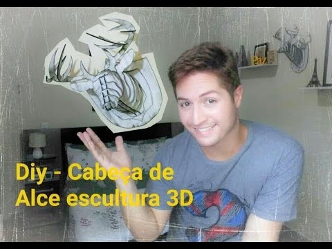 DIY   Cabeça de Alce   Esculturas 3D em MDF Decoração com pátina provençal