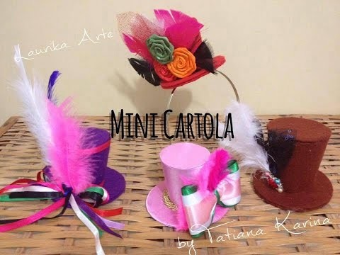 Mini Cartolas (Top Hat) by Tatiana Karina - Tutorial, PAP, Diy