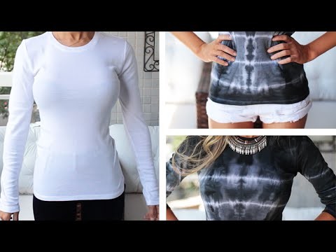 DIY: Transformando blusa com R$2,00 | Técnica TIE-DYE - customização