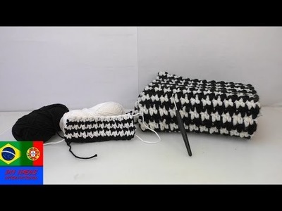 Crochet de dois tons – Preto e Branco tendência