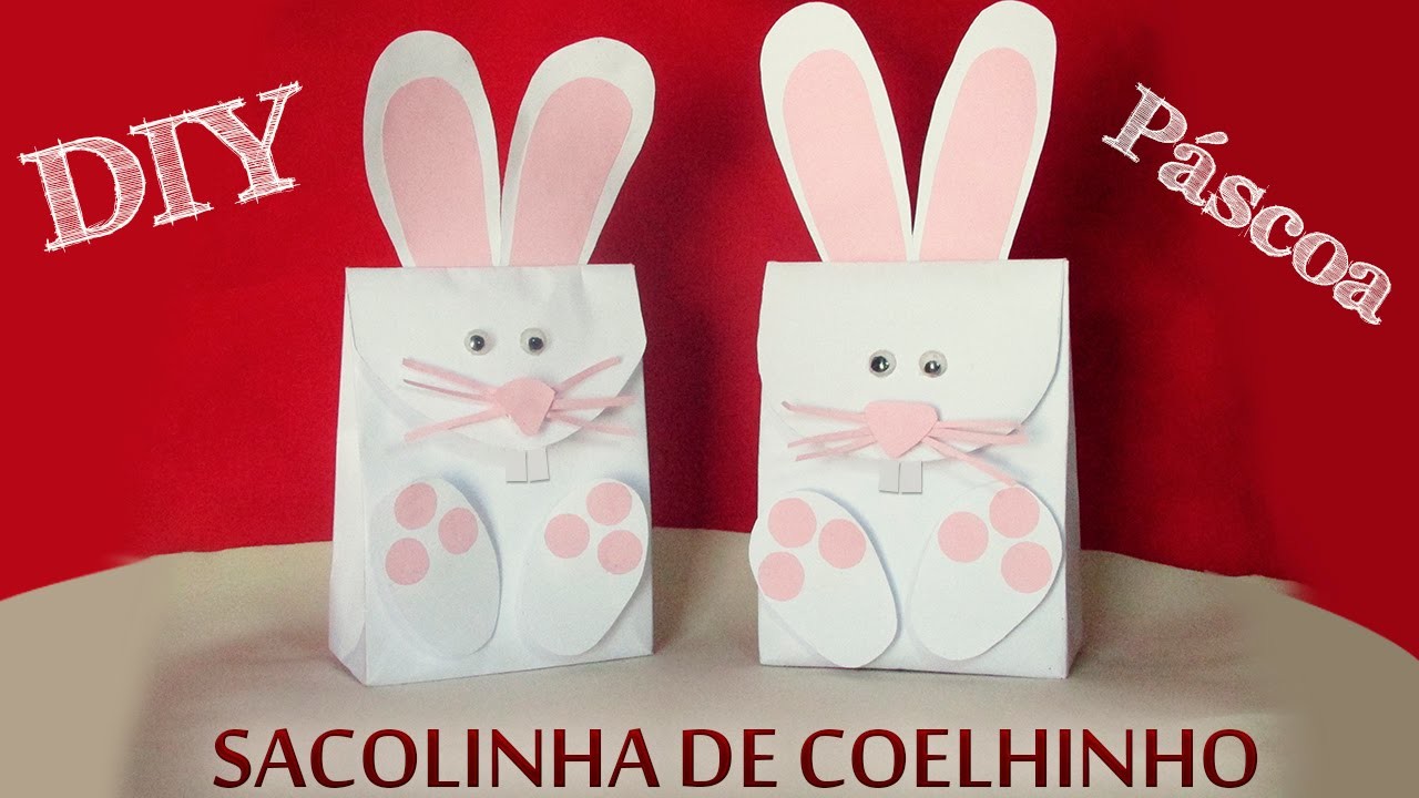 DIY Sacolinha Coelhinho da Páscoa | Aprenda com Edu