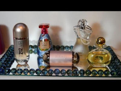 DIY- Bandeja de espelho com bolas de gude para colocar perfumes- Fácil