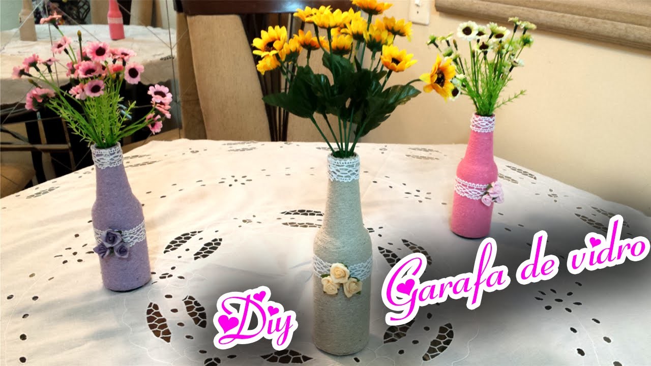 DIY com garrafa de vidro