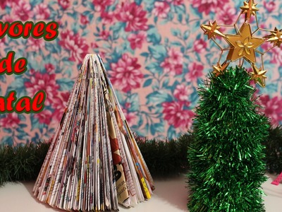 DIY - DOIS TIPOS DE ARVORES DE NATAL RECICLADAS. DICAS PARA O NATAL