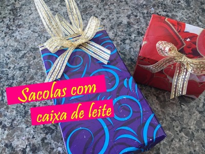 HoHoHo!!! - Diy.Como fazer: Sacola para presente com Caixa de leite