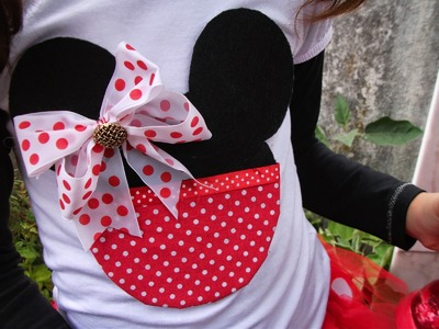 DIY: Faça voce mesma um T-Shirt Minnie Mouse ♥